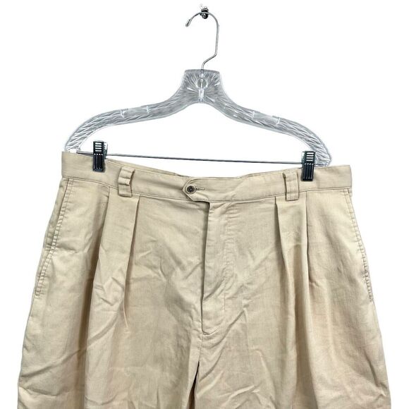 Callaway Golf Apparel by Nordstrom Shorts Pleated Front Pockets Zip Tan Men‎ 38 - Picture 2 of 8